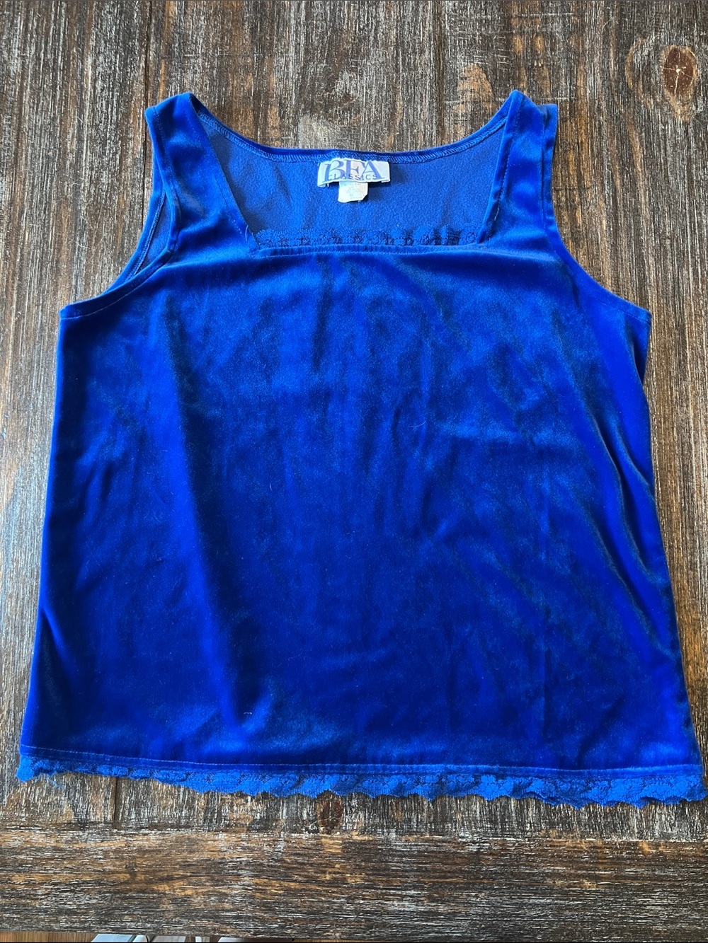 Vintage Lace-Trim Camisole - Cato - Royal Blue
